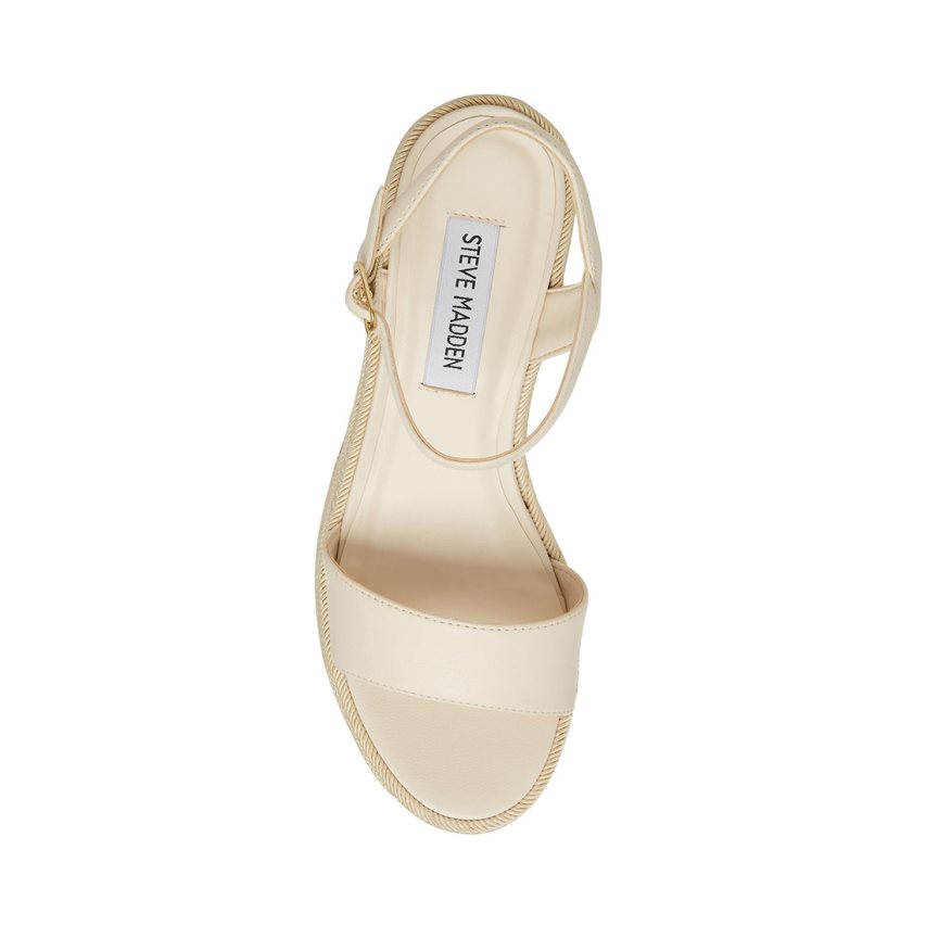 Cream Steve Madden Andrea Women's Platform Sandals | PH 4617BKN